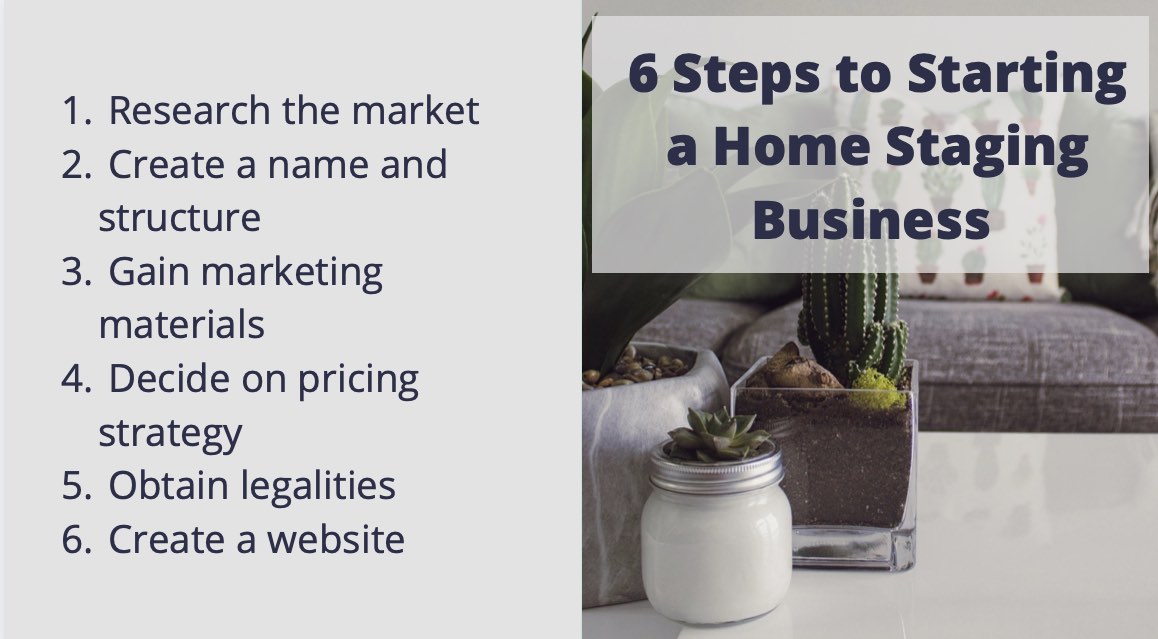 steps to start a home staging business