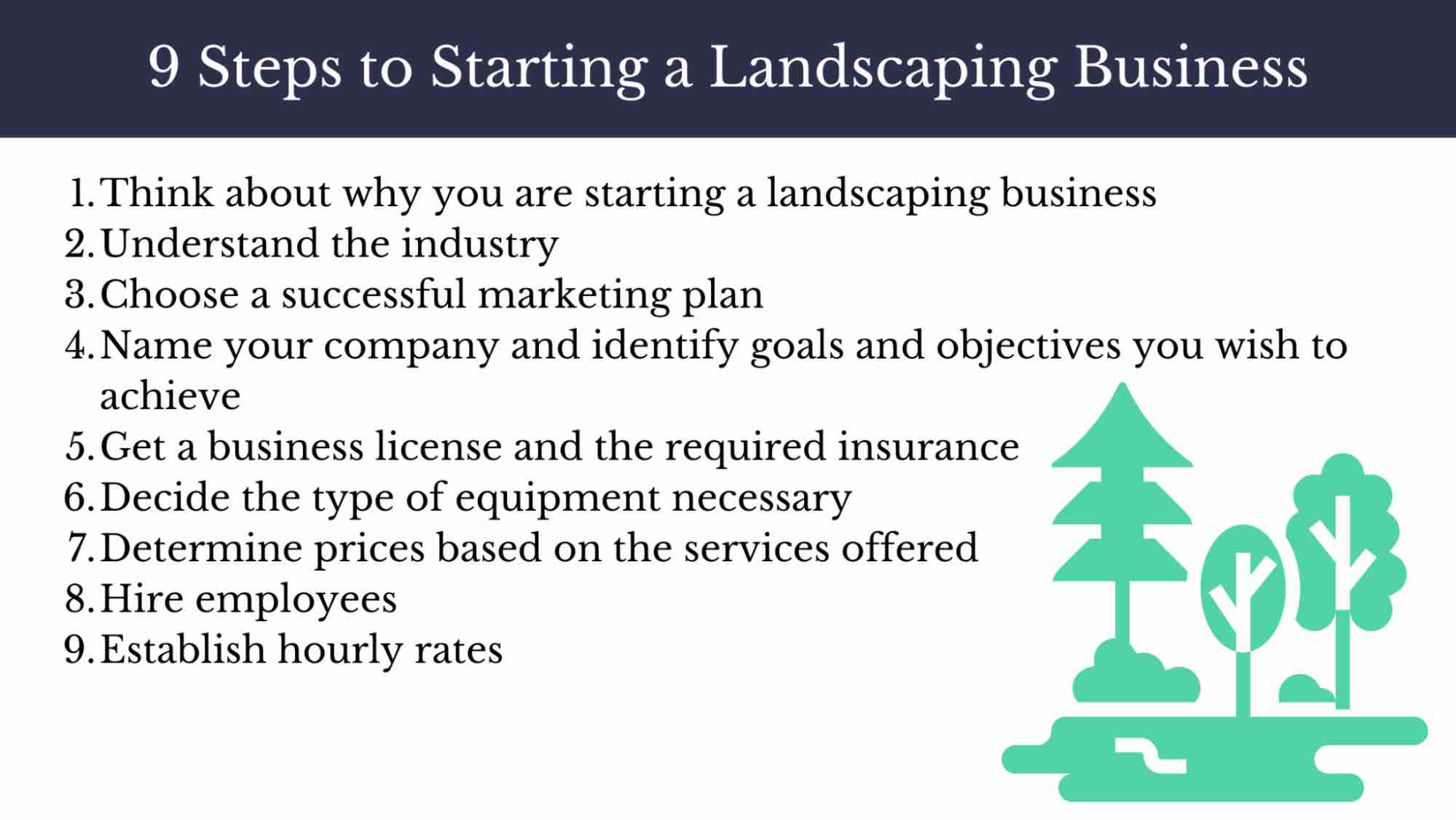 steps to starting a landscaping business